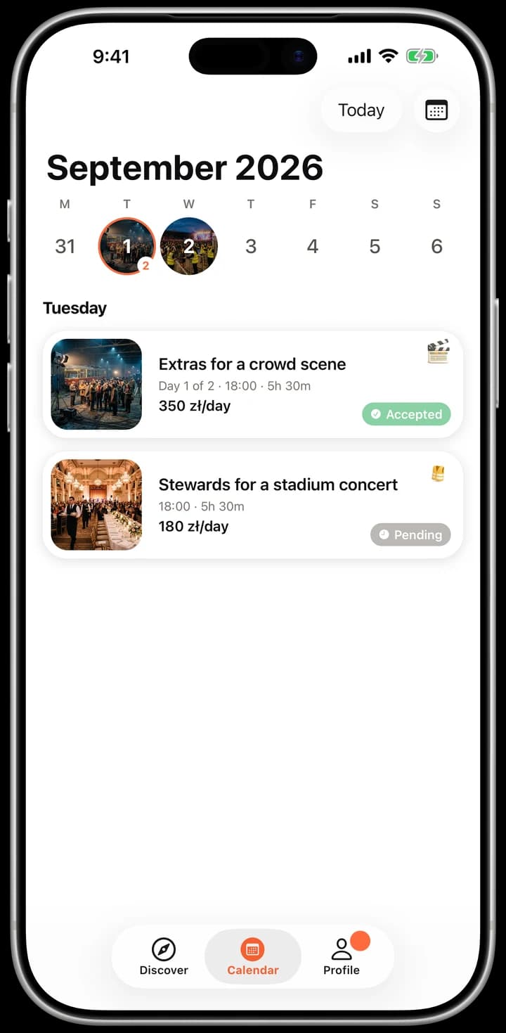 Applications in the Casty app